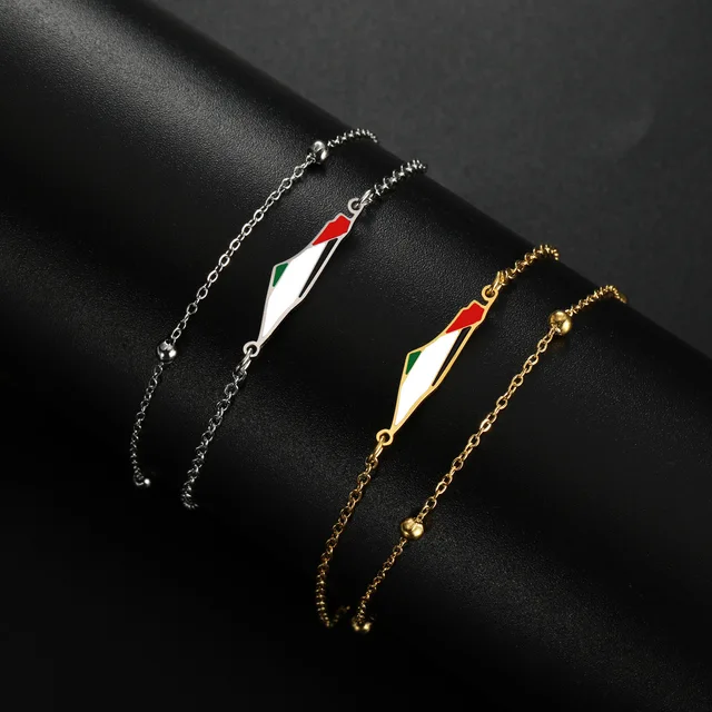 Palestine Map Color Bracelet