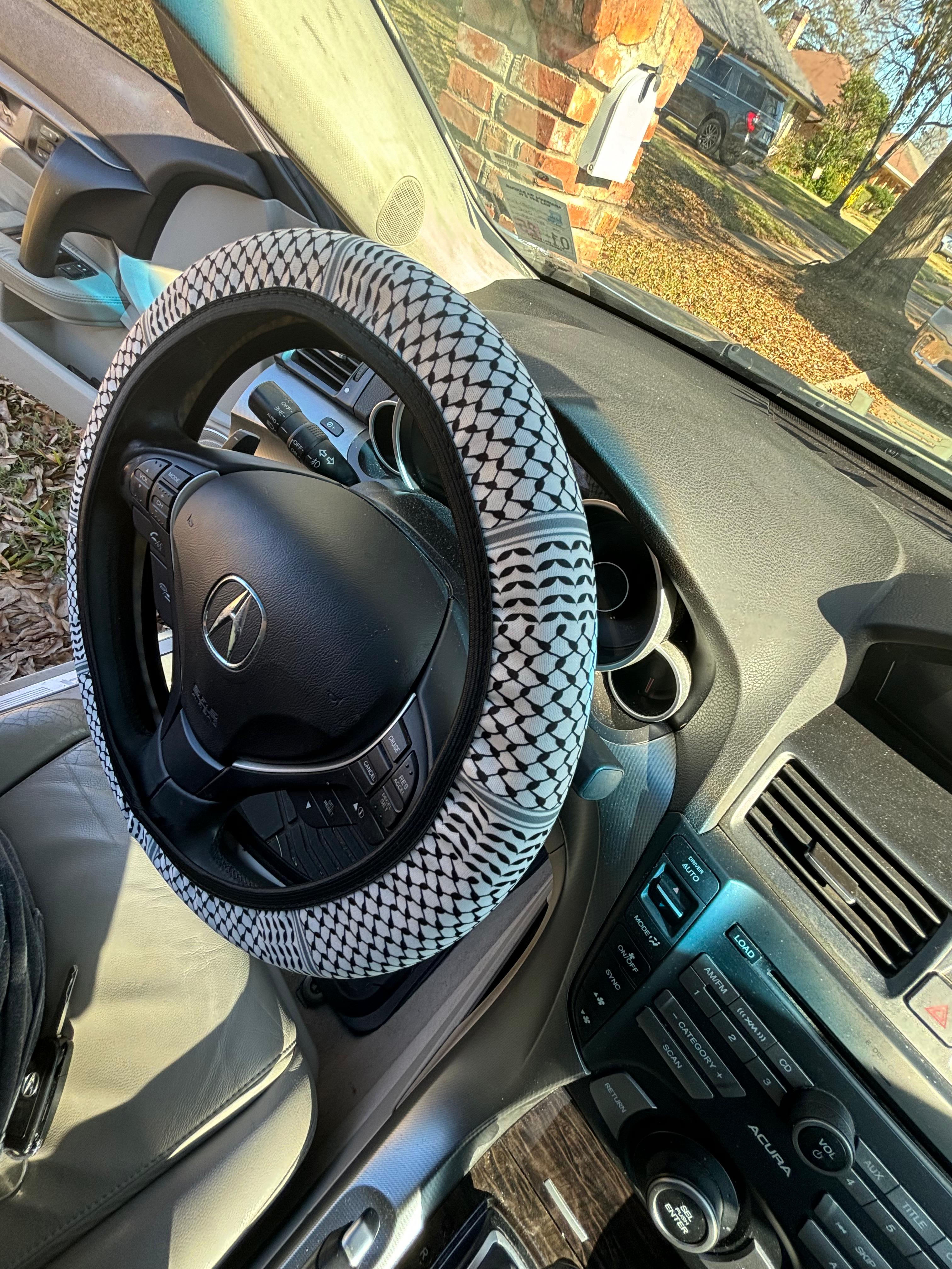 Keffiyeh Steering Wheel Cover - Kufiya Vehicle Accessory