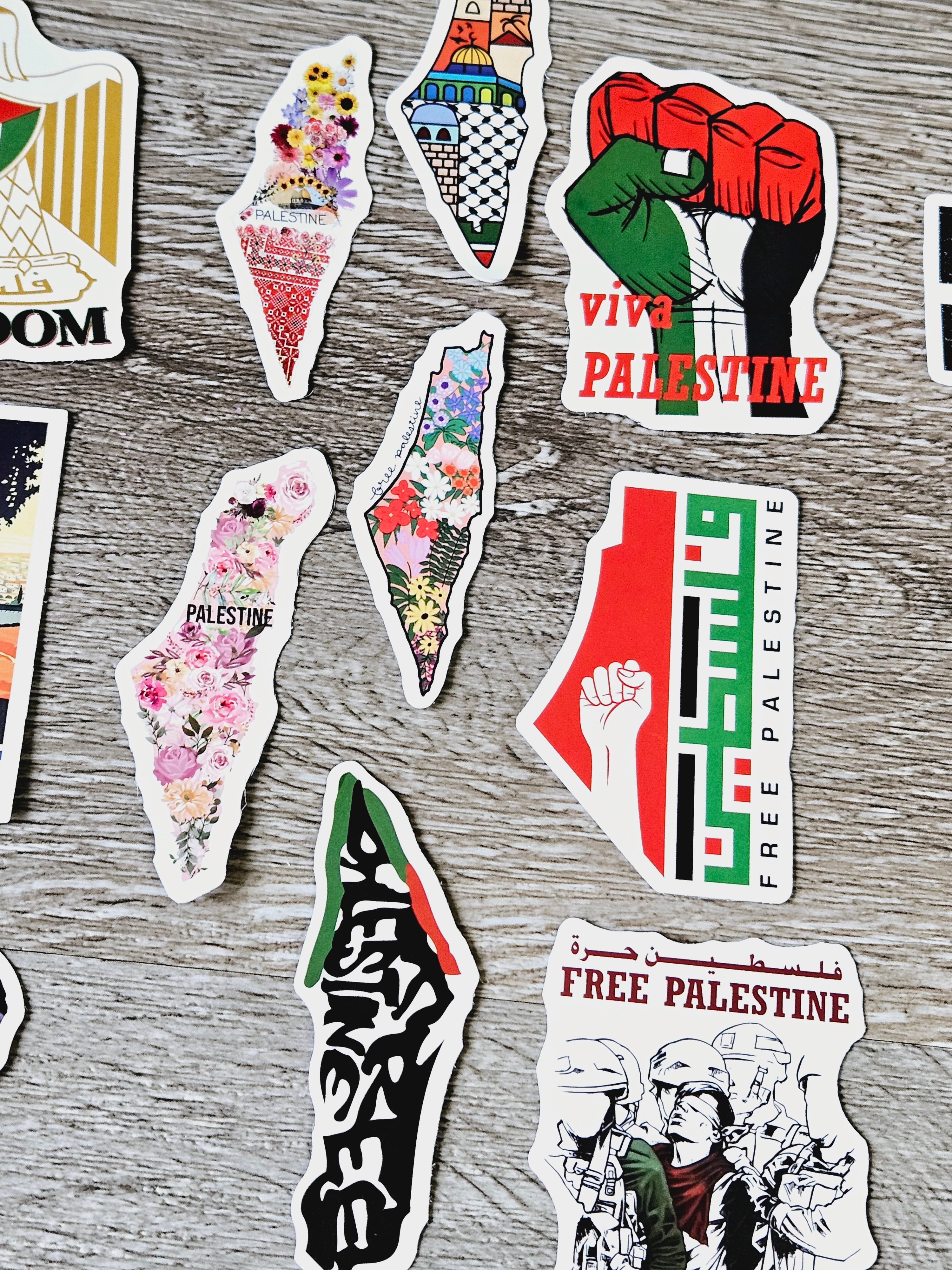 Palestine Stickers - 50 pack Palestinian stickers decals vinyl waterproof - Habibi Heritage