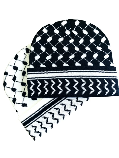 Keffiyeh Beanie Adult Size - Palestinian kufiya Hat