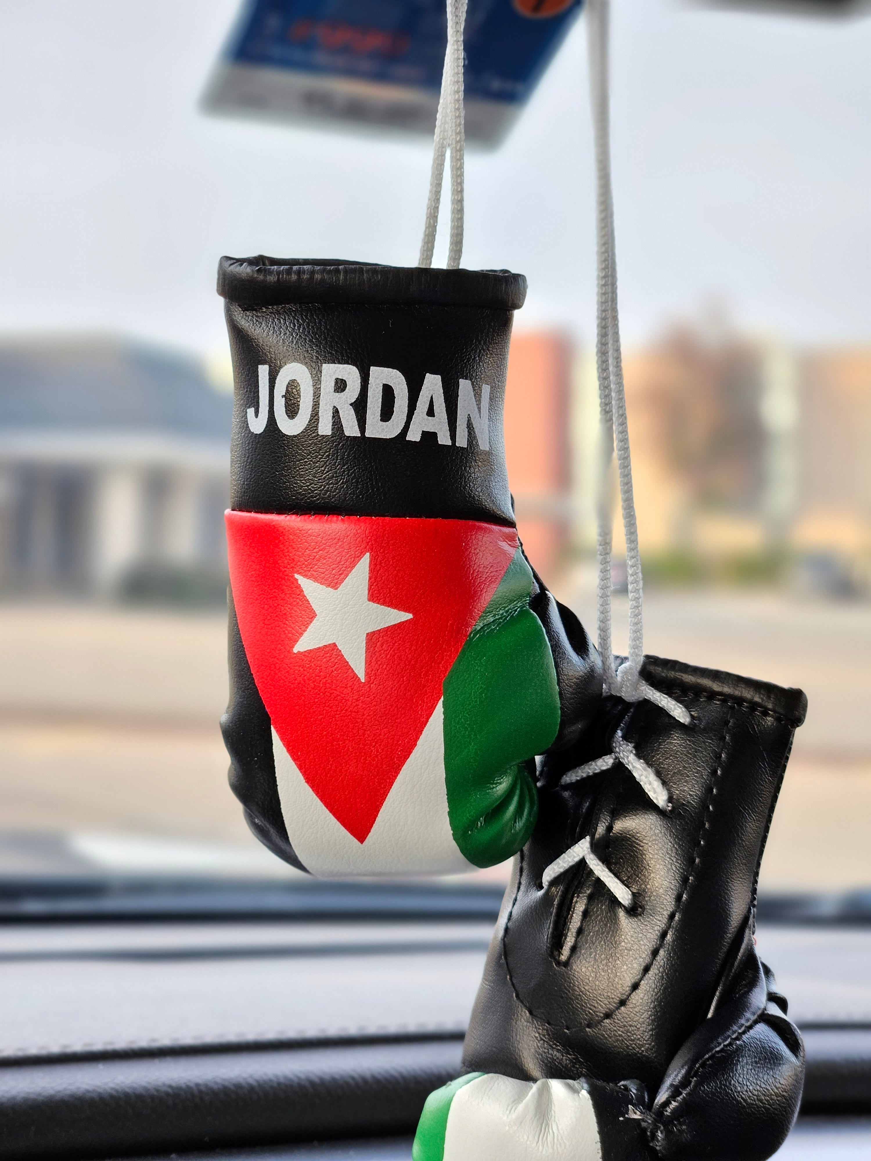 Jordan Flag Mini Boxing Gloves For Hanging - Habibi Heritage