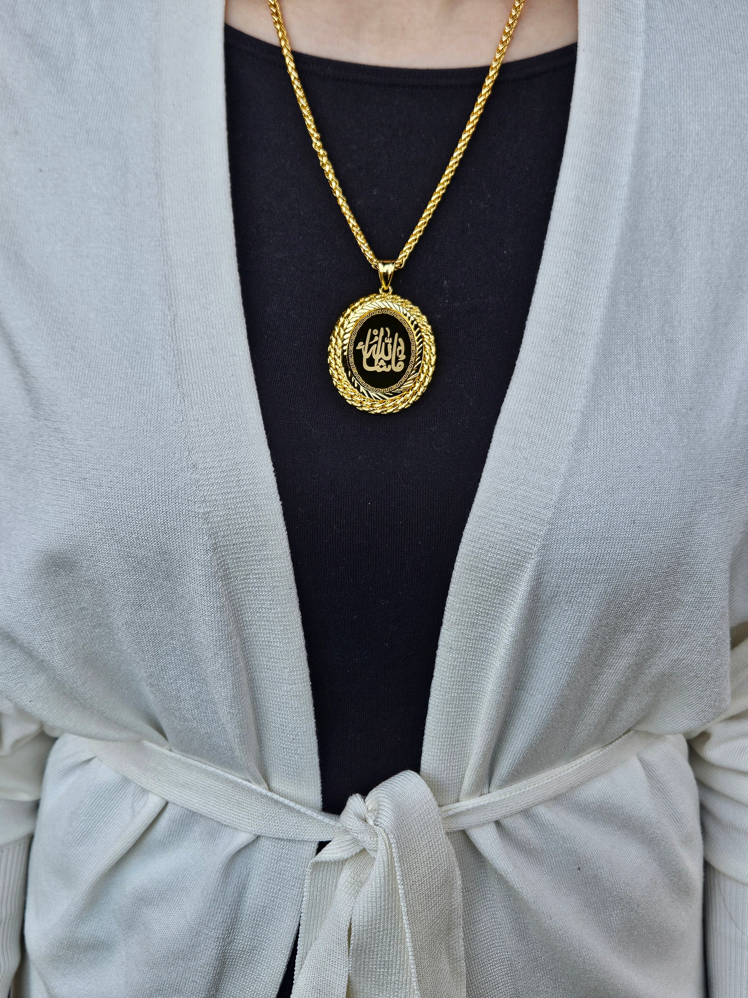Exquisite Traditional Arabic "Mashallah" Pendant Necklace