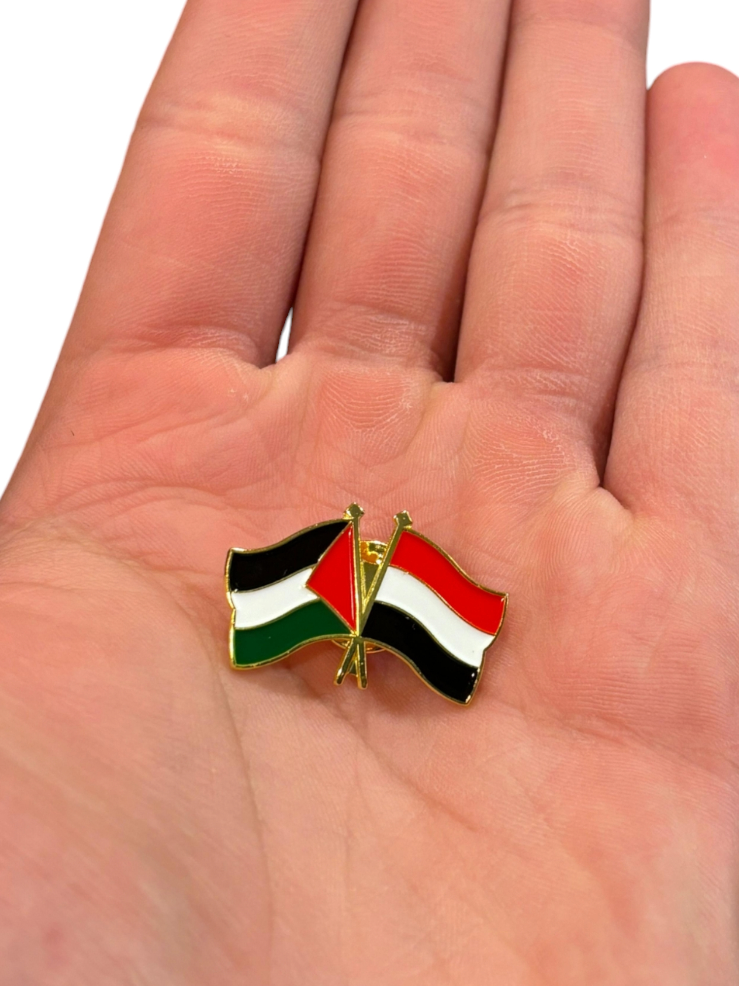 Palestine Yemen Combo Pin Lapel