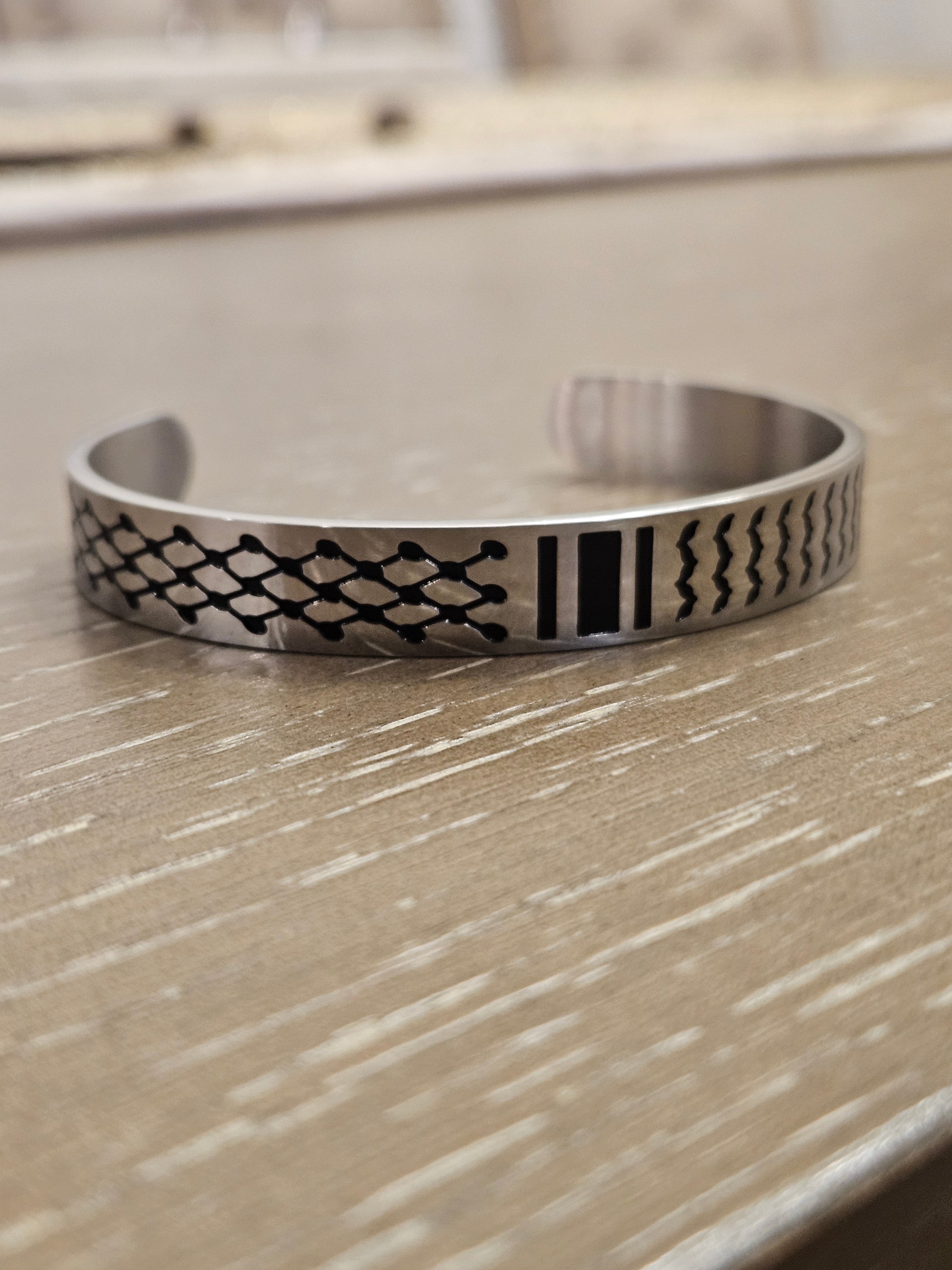 Keffiyeh Bracelet Stainless Steel - Kufiya Bangle