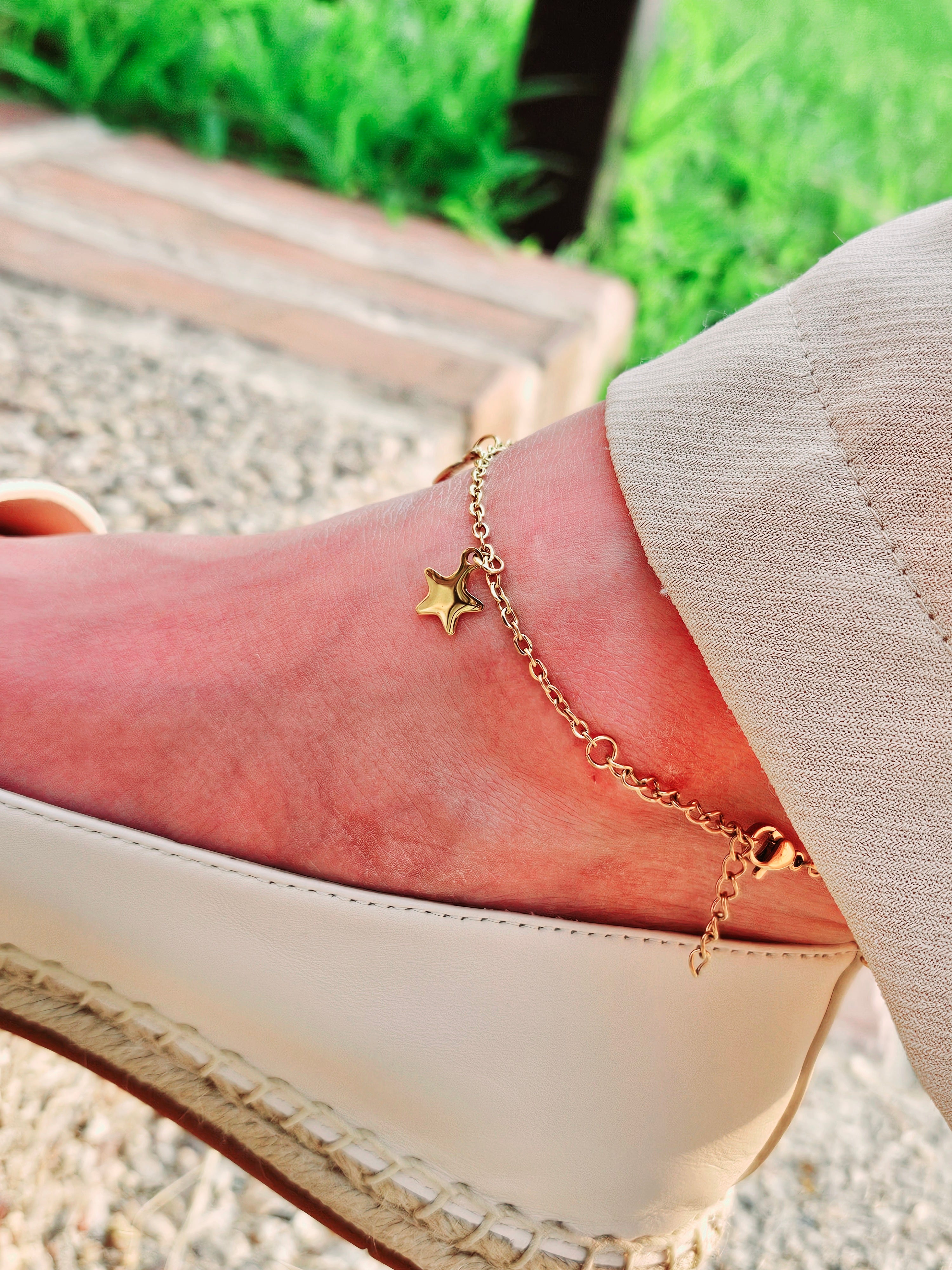 Moon and Star Anklet