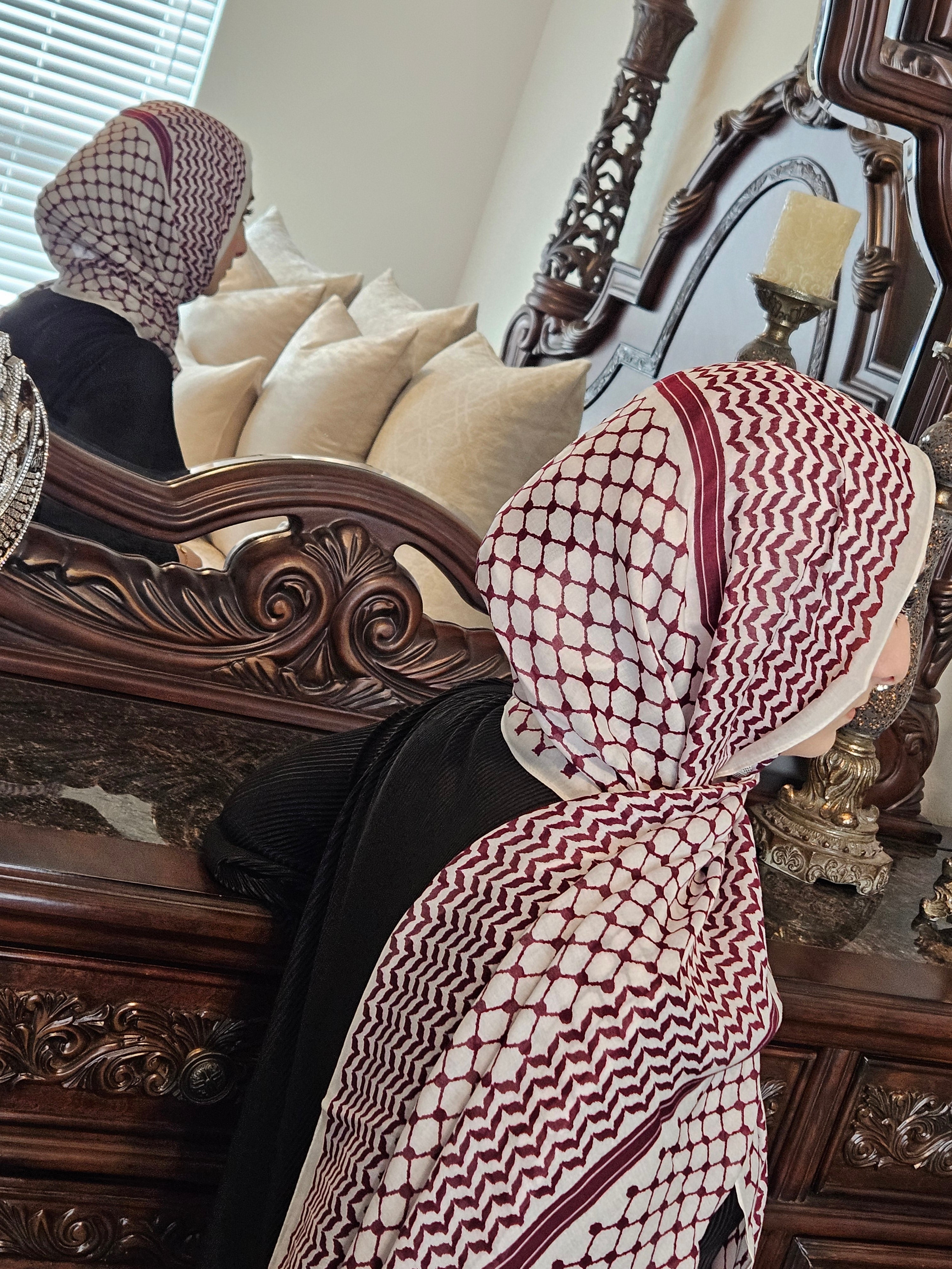 Modal Fabric Keffiyeh Hijab Scarf - 3 color options