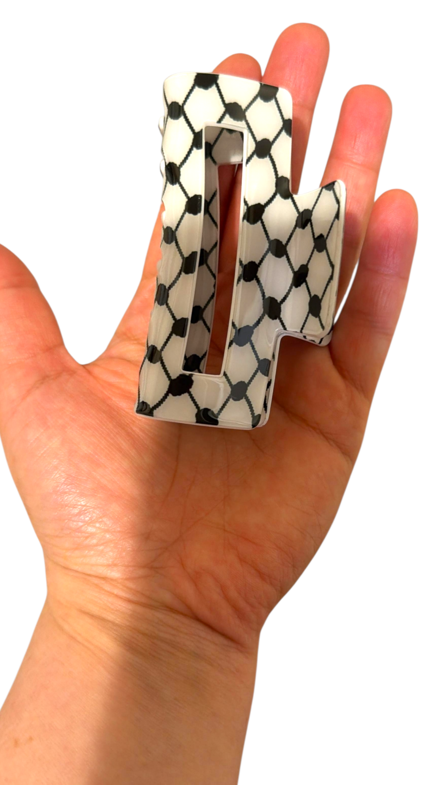 Keffiyeh Hair Clip Large Hatta kufiya Hair Claw 8.5cm