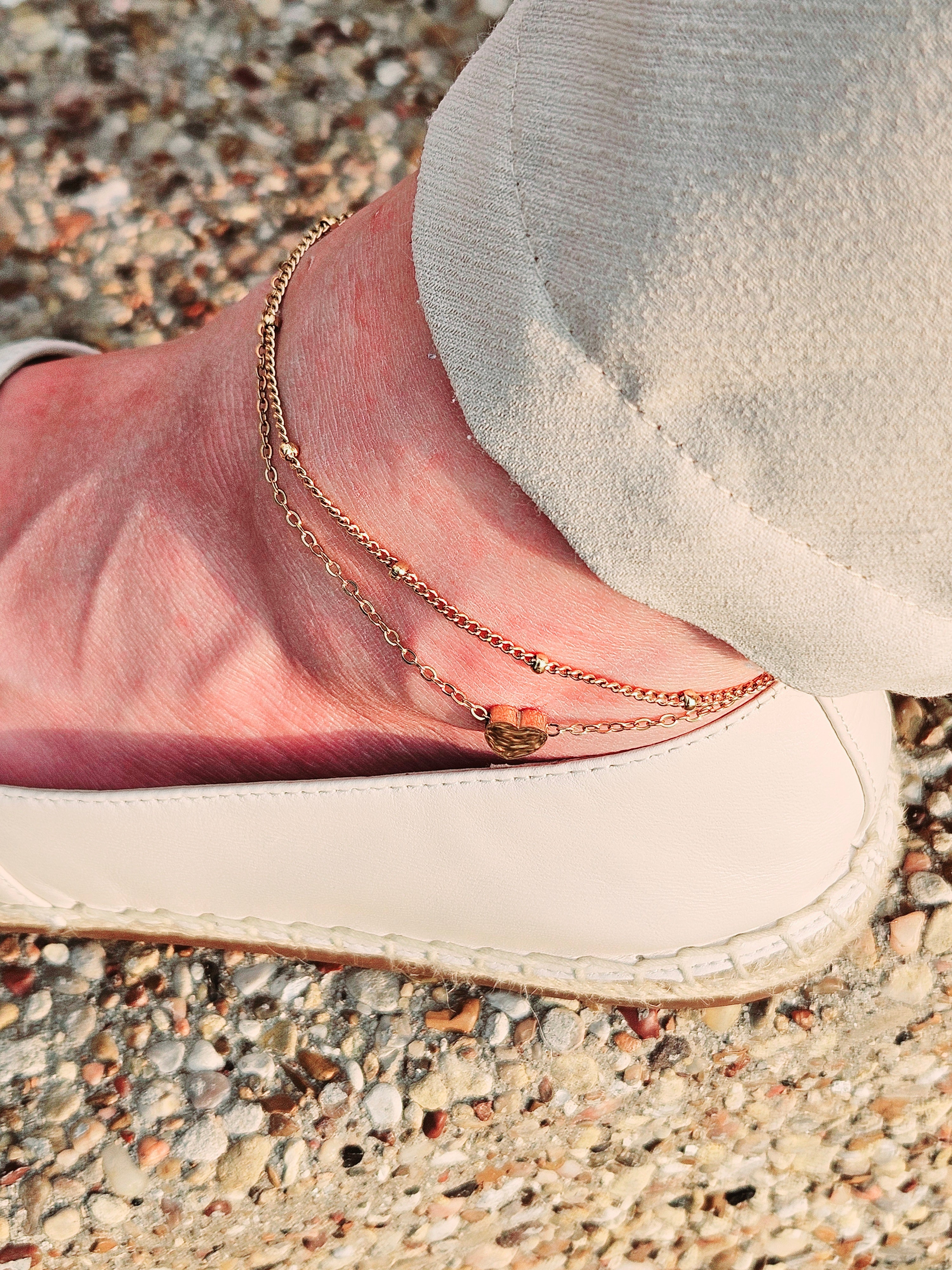 Heart Double Layer Anklet