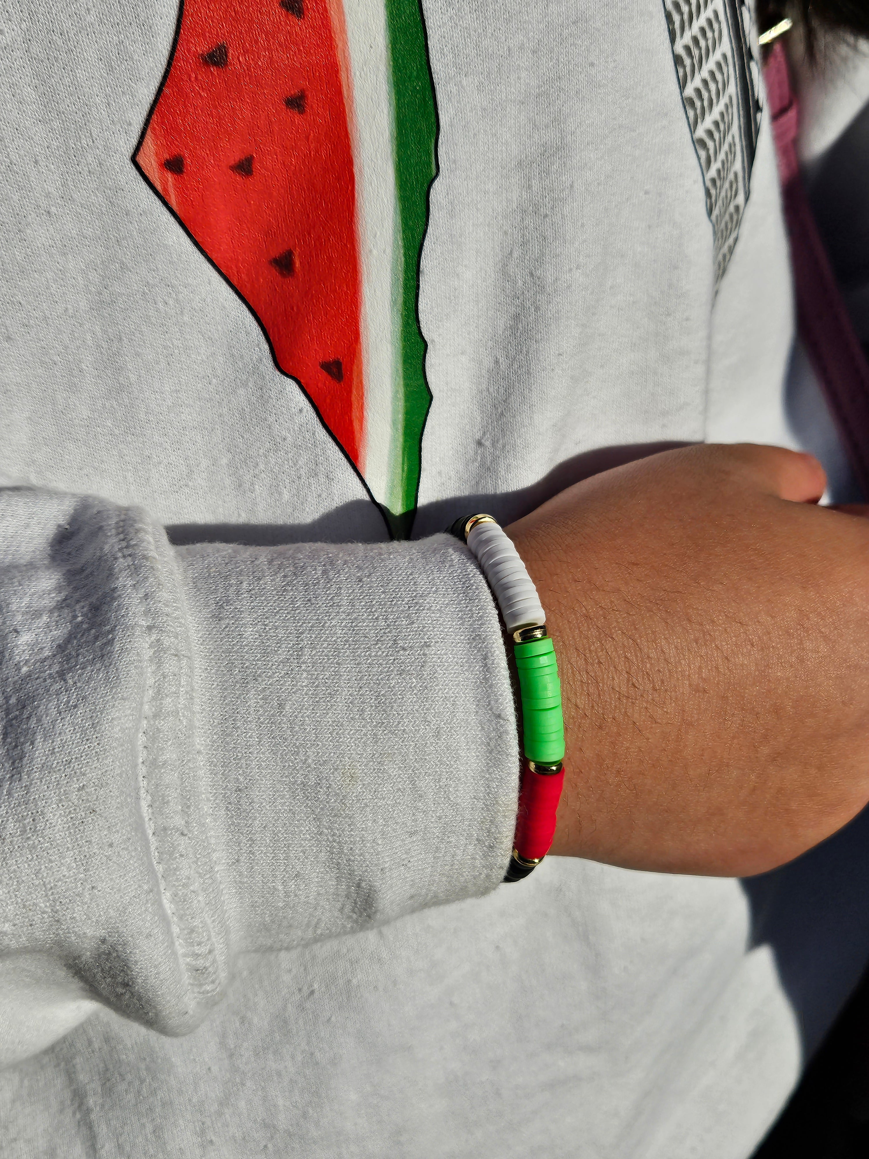 Palestine Colors Clay Bead Bracelets - Habibi Heritage