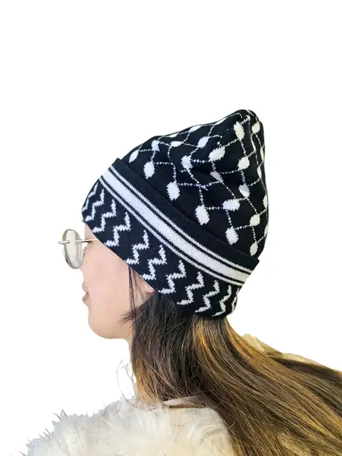 Keffiyeh Beanie Adult Size - Palestinian kufiya Hat