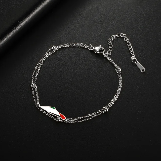 Palestine Map Color Bracelet