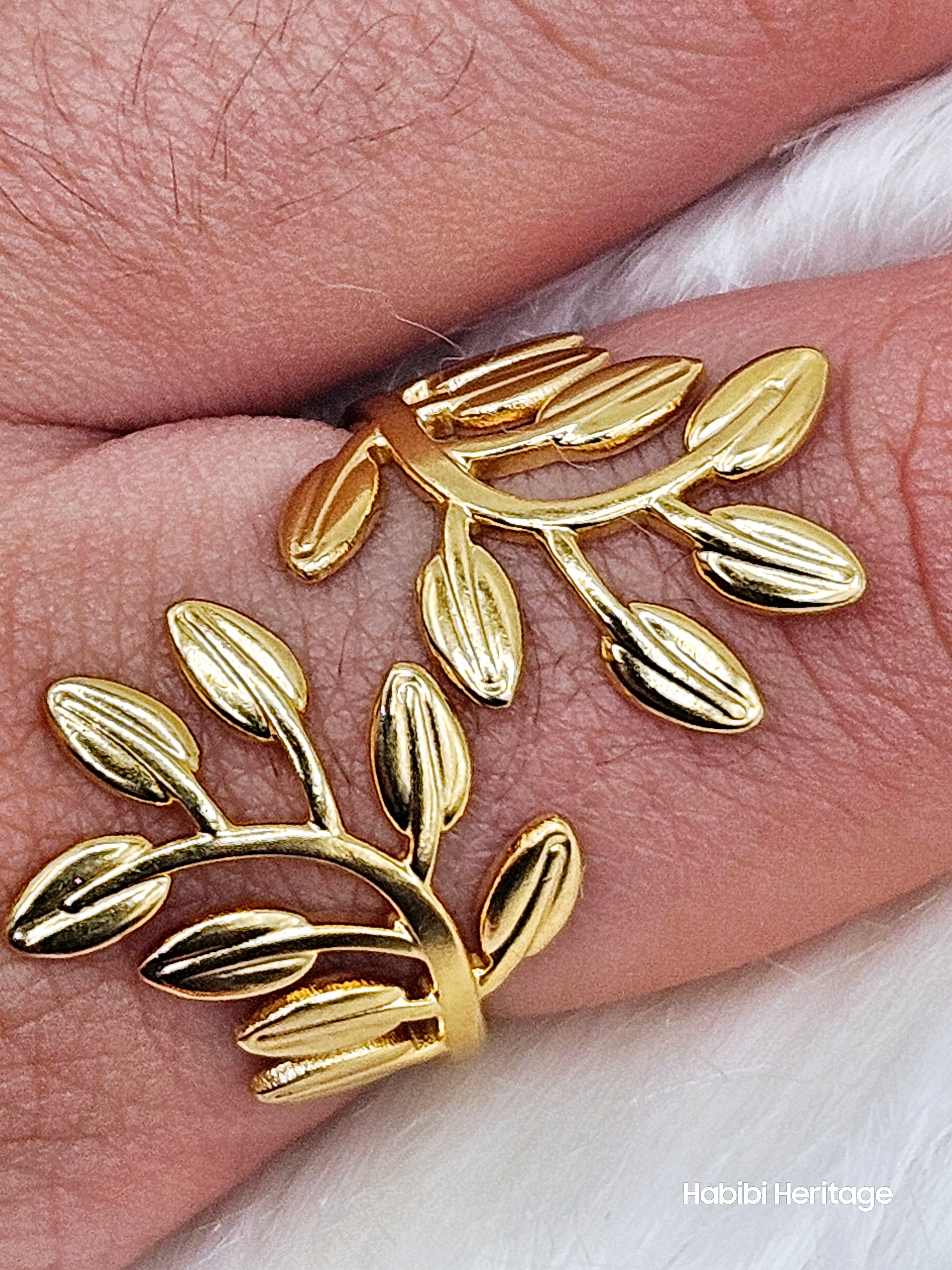 Olive Branch Leaf Ring Adjustable Size