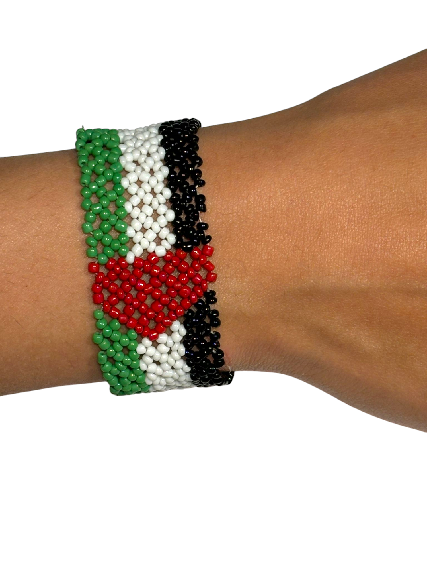 Palestine Flag Stretch Bead Bracelet