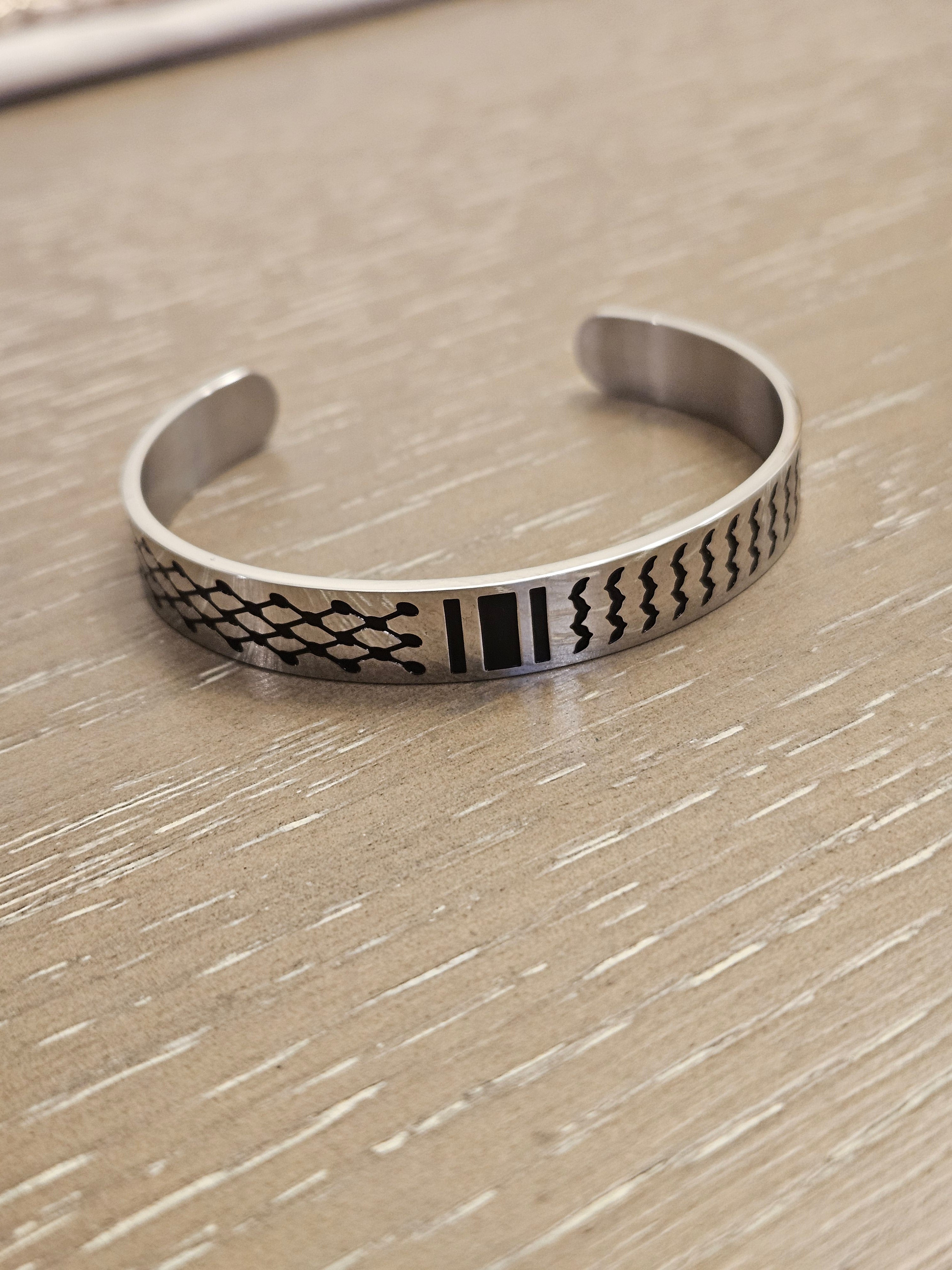 Keffiyeh Bracelet Stainless Steel - Kufiya Bangle