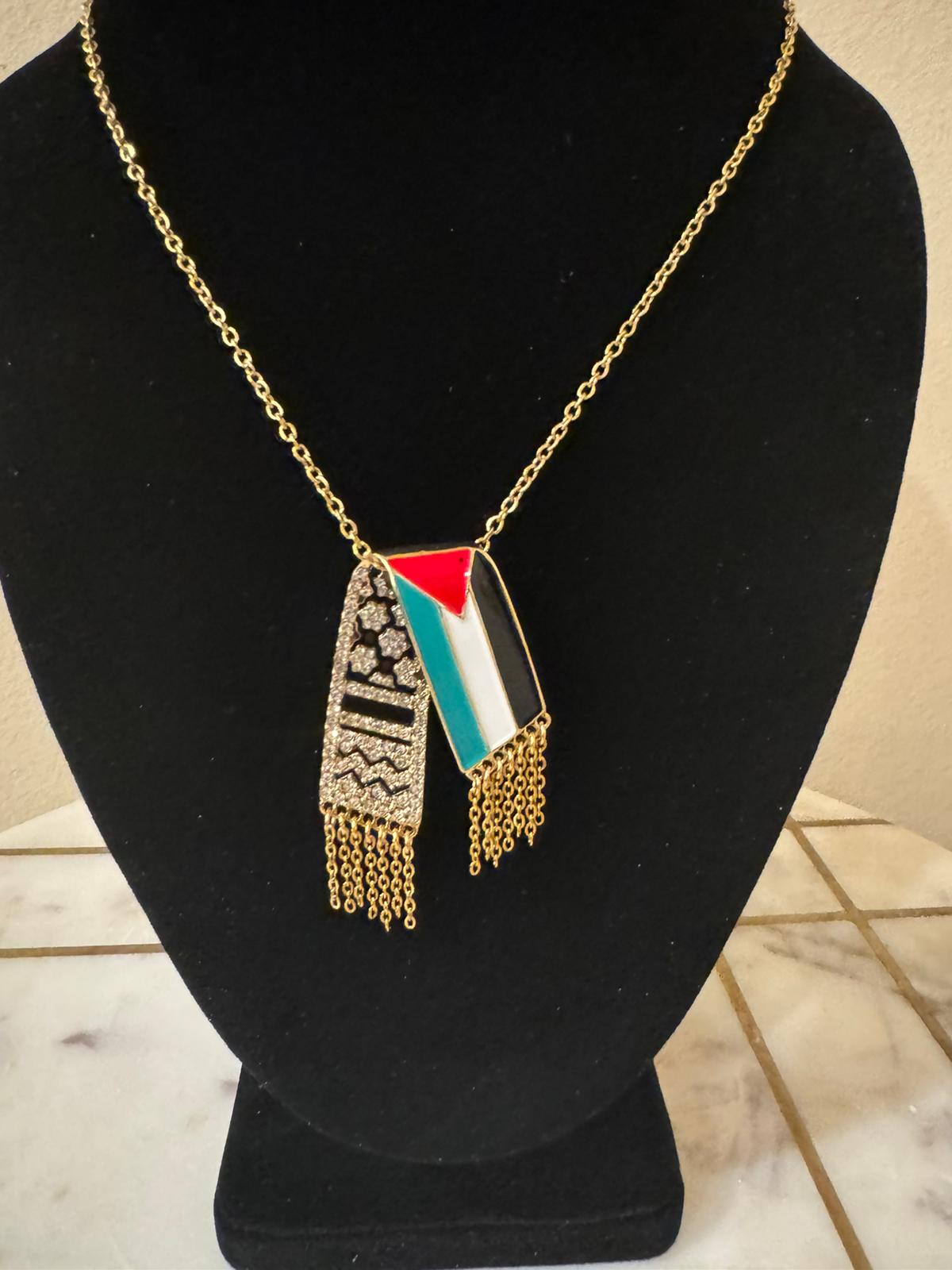 Palestine Keffiyeh Necklace - Habibi Heritage