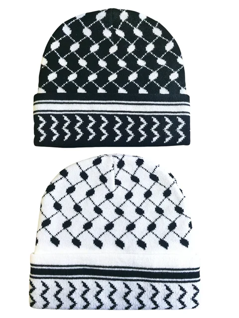 Keffiyeh Beanie Adult Size - Palestinian kufiya Hat