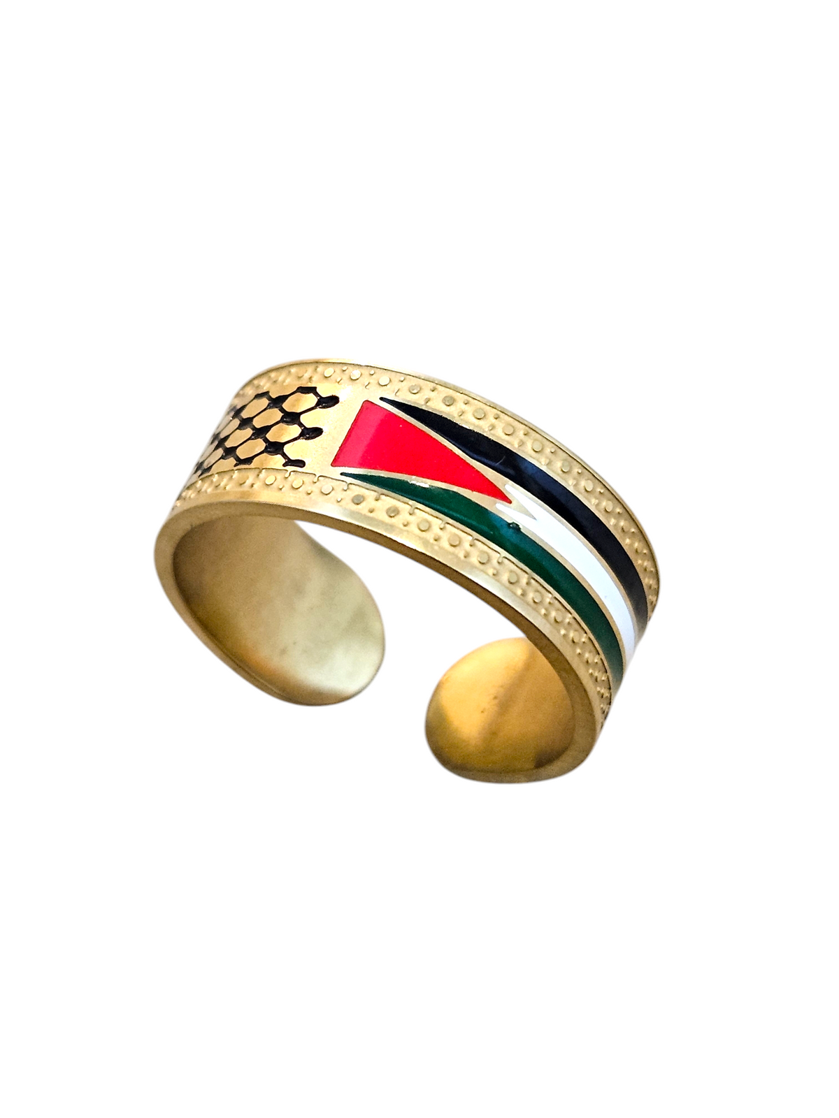 Habibi Rings Palestine Keffiyeh Ring - Adjustable Opening | Habibi Heritage