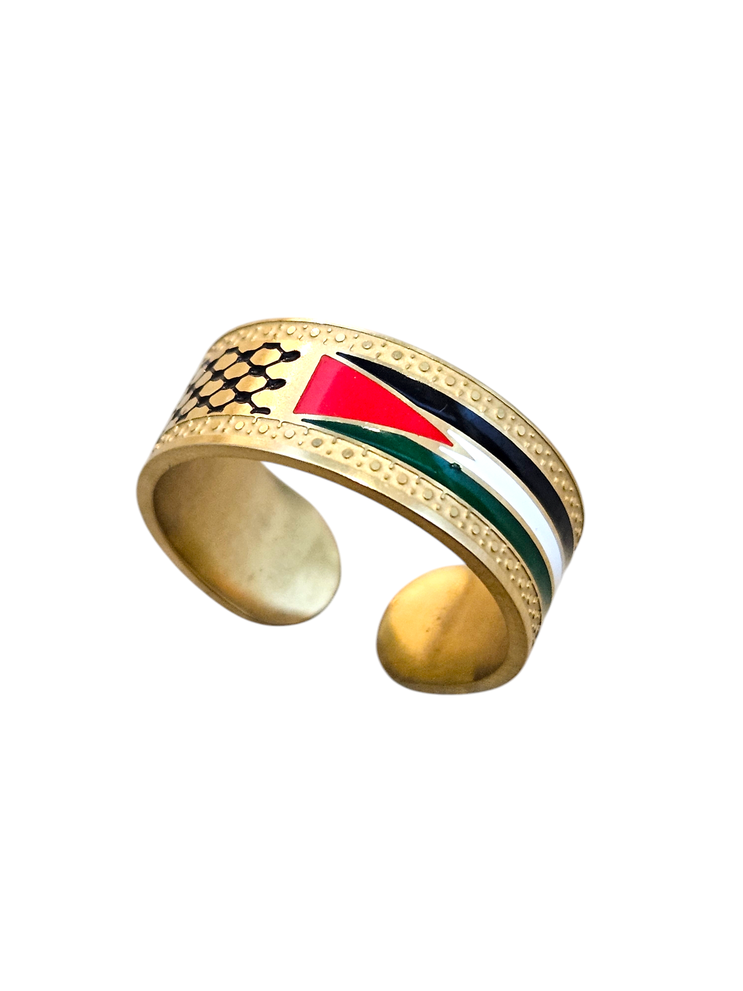 Palestine Keffiyeh Ring - Adjustable Opening