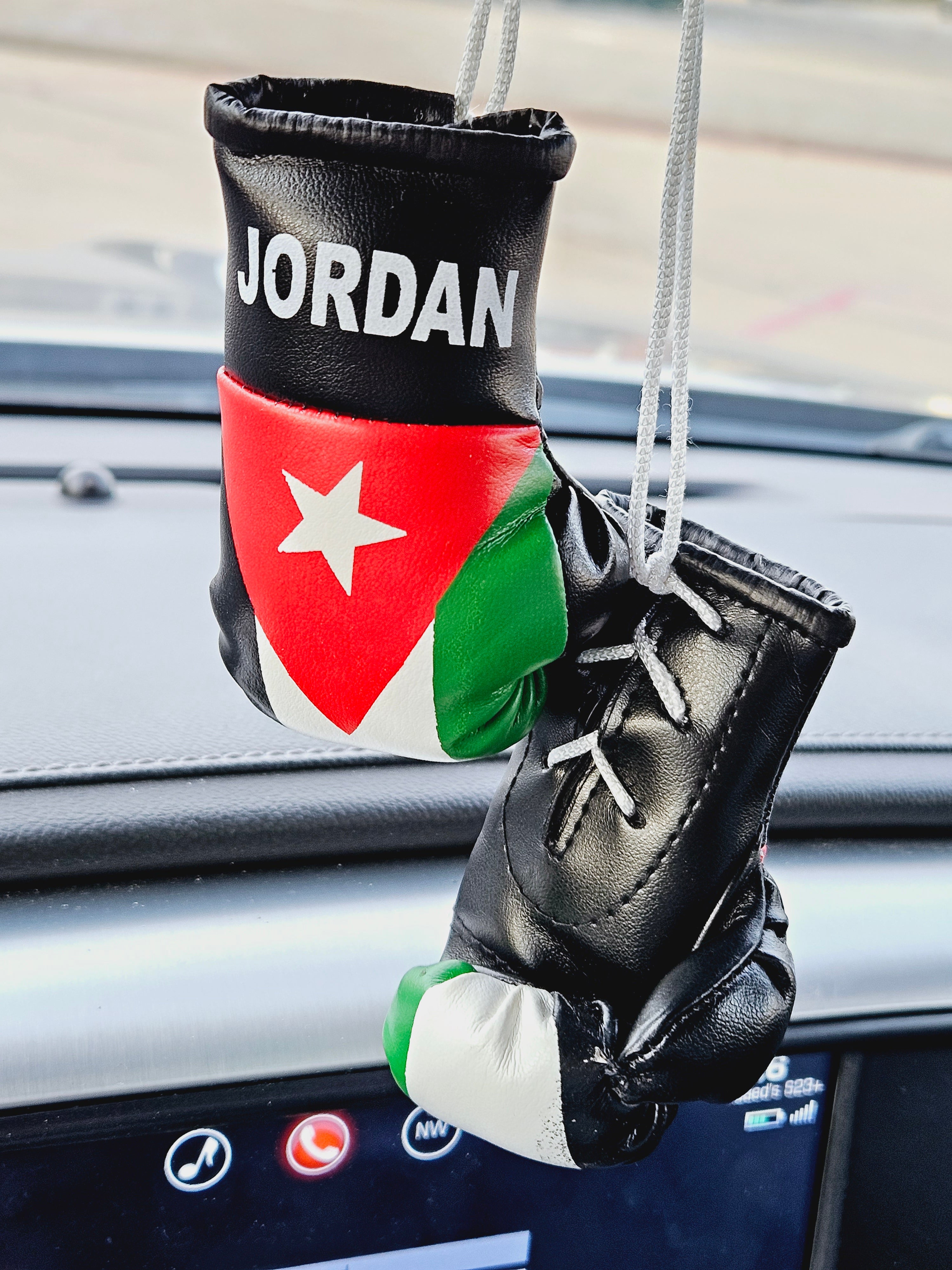 Jordan Flag Mini Boxing Gloves For Hanging - Habibi Heritage