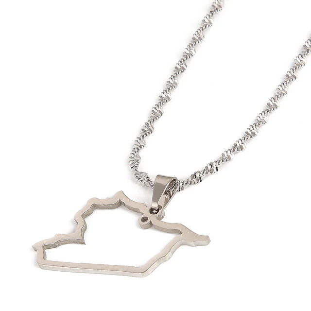 Syria Map Shape Necklace