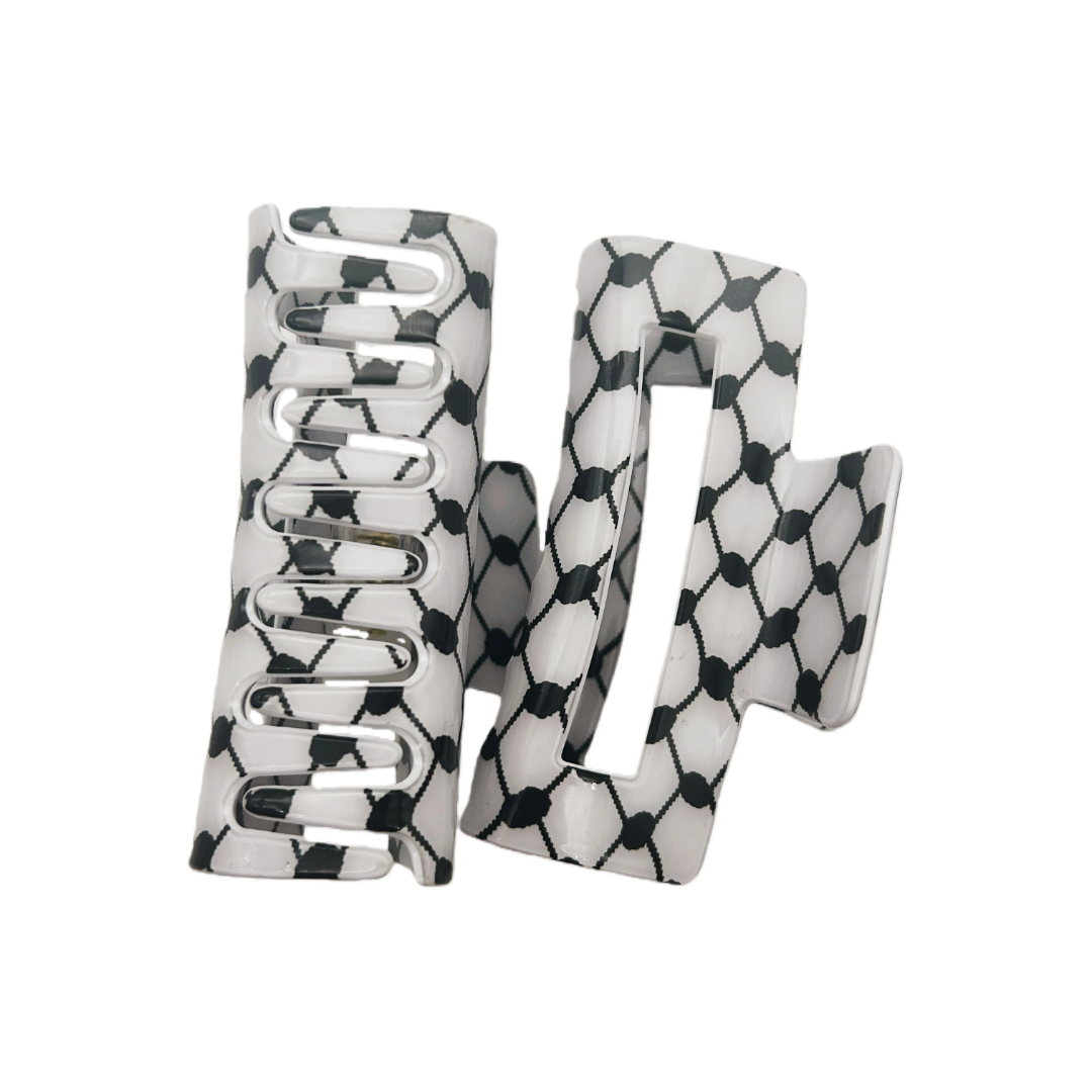 Keffiyeh Hair Clip Large Hatta kufiya Hair Claw 8.5cm