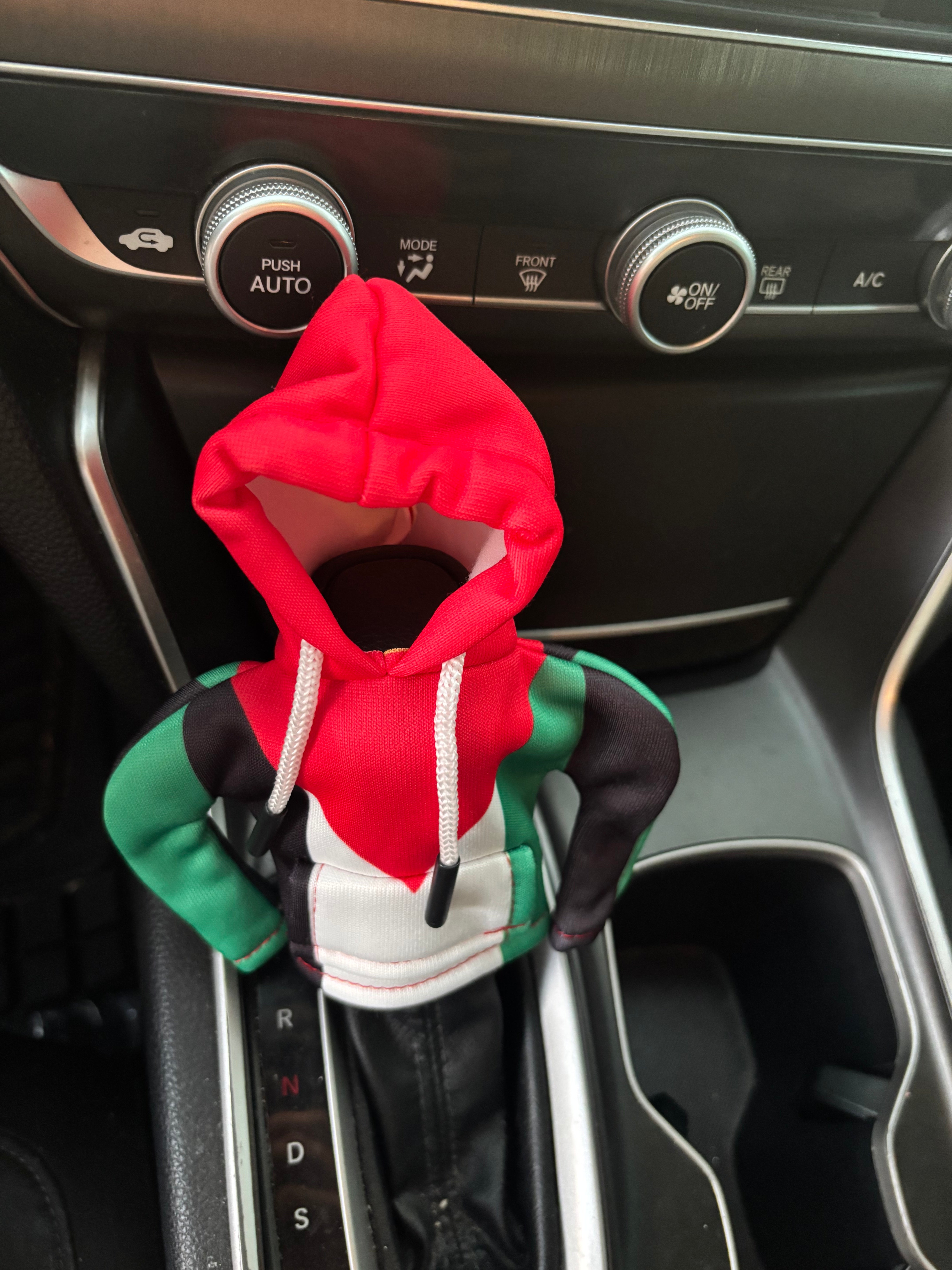 Palestine Gear Shift Hoodie - Universal Car Shift Knob Mini Hoodie - Car Accessory Decoration
