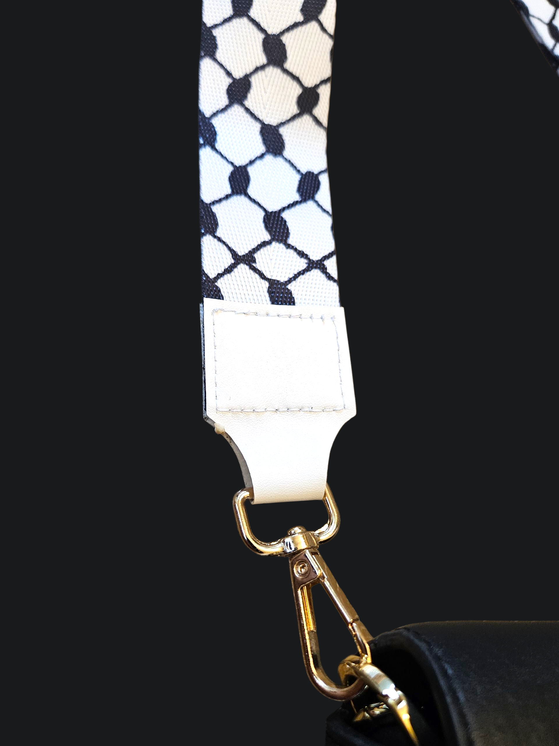 Keffiyeh Bag Strap - Palestinian Kuffiyeh Strap for Bag, Camera, Guitar, Purse - Adjustable Length Shoulder Strap